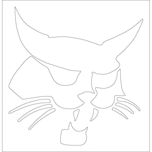 Наклейка, логотип Bobcat Head, 6700191