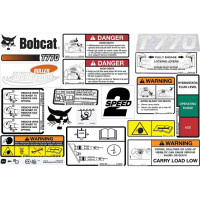 Комплект наклеек для внутреннего и внешнего перевода модели T770 Bobcat, 6990494