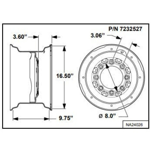 Обод колеса Bobcat, 7232527