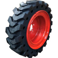 Правая сплошная шина для S70 Bobcat, оранжевый обод, 7365906