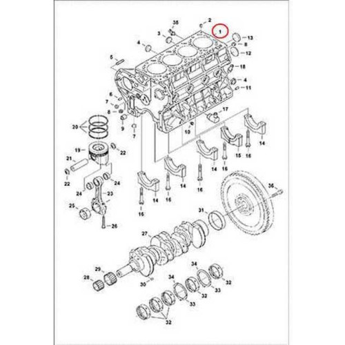 6698544 Блок циліндрів Bobcat