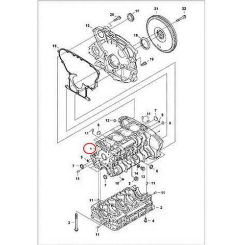 7008523 Блок циліндрів Bobcat