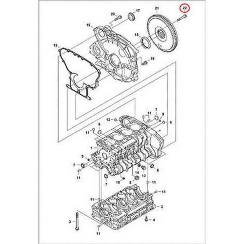 7000615 Болт кріплення маховика Bobcat