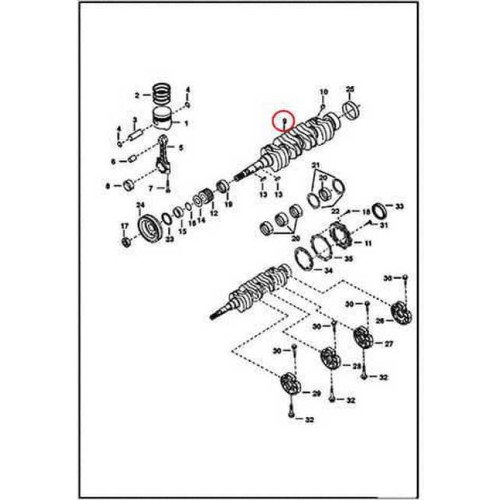 6691495 Вал колінчастий (59,94 mm) Bobcat
