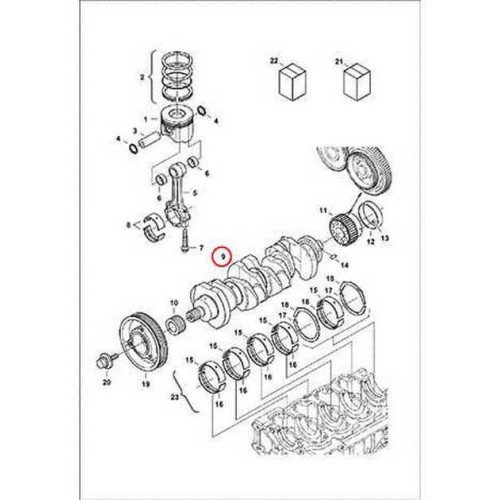 7008534 Вал колінчастий Bobcat