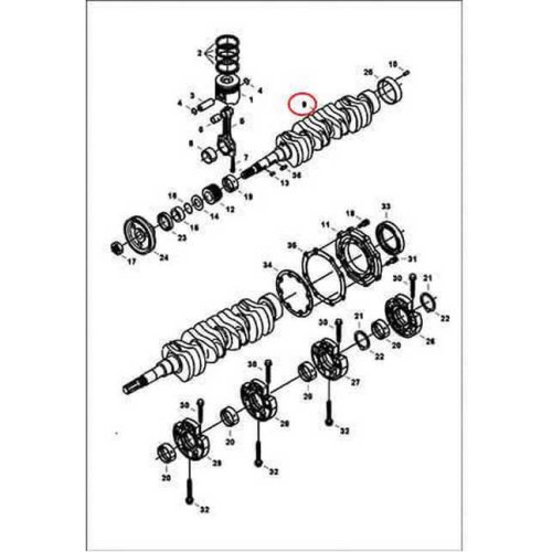 7010238 Вал колінчастий Bobcat