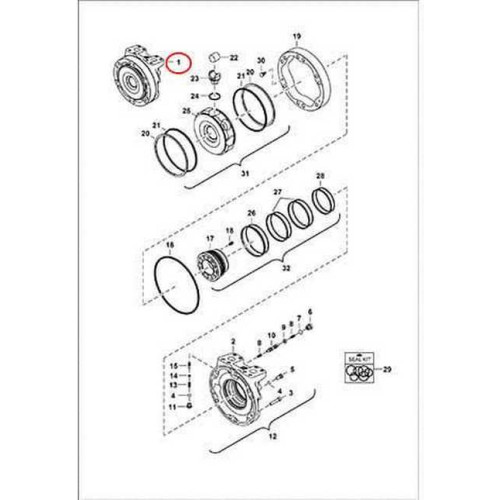 7261333 Гидромотор хода Bobcat
