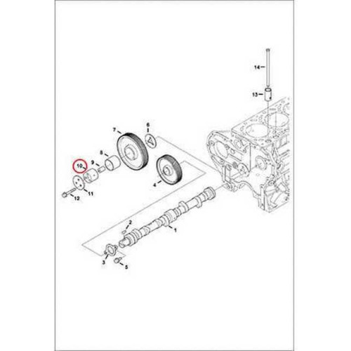6680714 Вал шестірні проміжної Bobcat