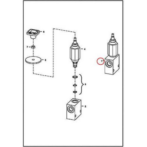7230495 Клапан аварійного опускання стріли Bobcat