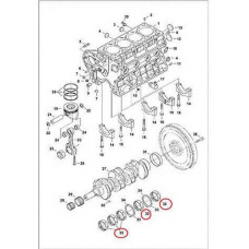 6680740 Вкладиші корінні, -0,40 mm Bobcat
