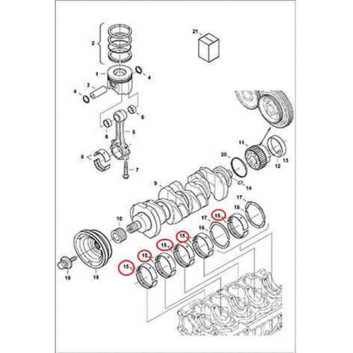 7000703 Вкладиші корінні -0,20 mm Bobcat