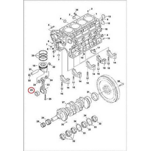 6680731 Вкладиші шатунні (комплект) Bobcat