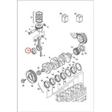 7008420 Вкладиші шатунні (комплект) Bobcat