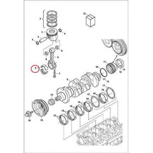 7000694 Вкладыши шатунные (комплект), -0,40 set Bobcat