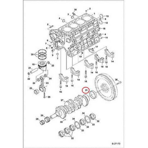 6680735 Втулка колінвалу Bobcat