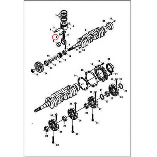 6655243 Втулка шатуна Bobcat