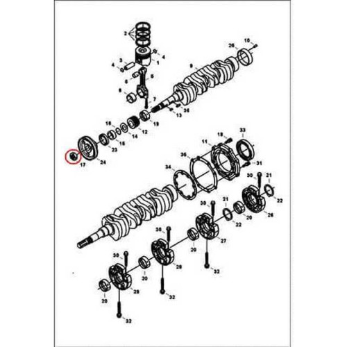 3974671 Гайка вала колінчастого Bobcat