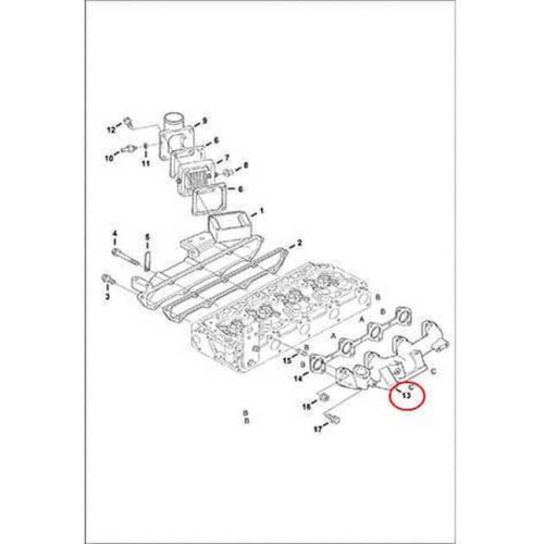6698551 Колектор випускний Bobcat