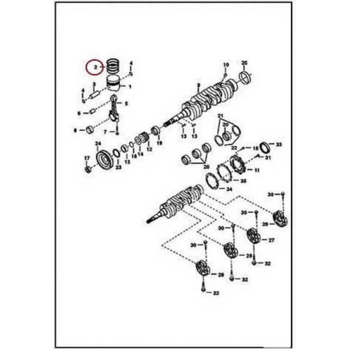 6678075 Кольца поршневые (комплект), std Bobcat