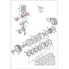 7000596 Кільце стопорне поршневого пальця Bobcat