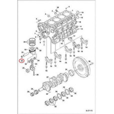 6680726 Кільце стопорне поршневого пальця Bobcat