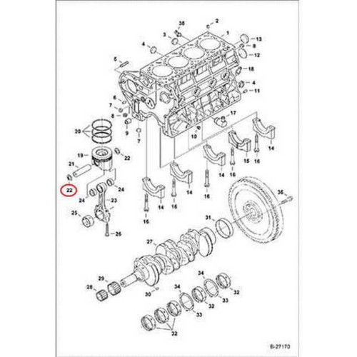 6680726 Кільце стопорне поршневого пальця Bobcat
