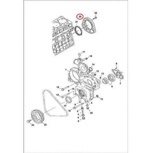 6680704 Кришка задня (з сальником) Bobcat