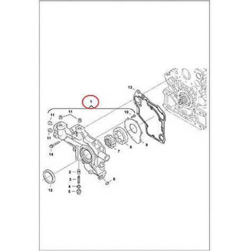 7000649 Крышка двигателя передняя Bobcat