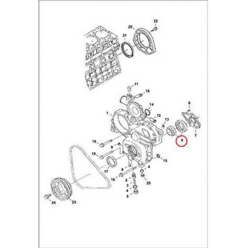 6680676 Муфта та напівмуфта насоса масляного двигуна Bobcat