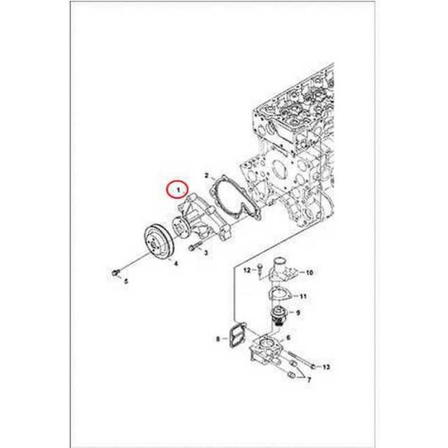 7008449 Насос водяний (без шківа) Bobcat