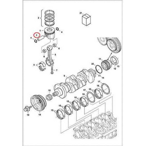 7000685 Палець поршневий Bobcat