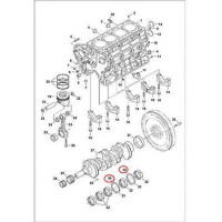 6680742 Півкільце колінвалу, +0,20 mm, верх Bobcat