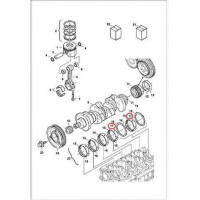7008429 Напівкільце колінвала, +0,40 mm, низ Bobcat