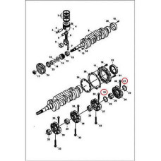 7015266 Напівкільце колінвала, std (59,94 mm), верх Bobcat