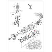 7315150 Півкільце колінвалу, std, низ Bobcat