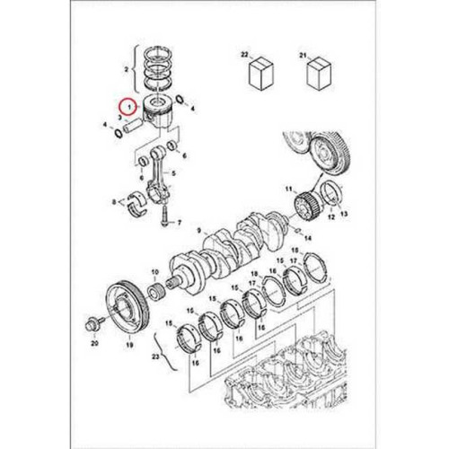 7008475 Поршень (05), +0,50 mm Bobcat