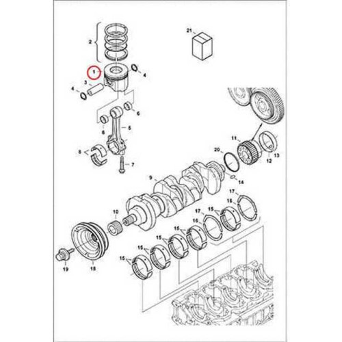 7000688 Поршень (10),+ 0,25 mm Bobcat