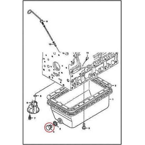 6680657 Пробка зливна піддона Bobcat