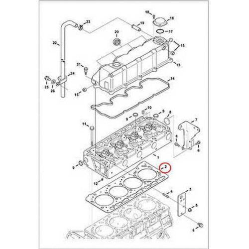 6698597 Прокладка ГБЦ (2-notch) Bobcat