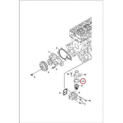 7020988 Прокладка корпуса термостата Bobcat