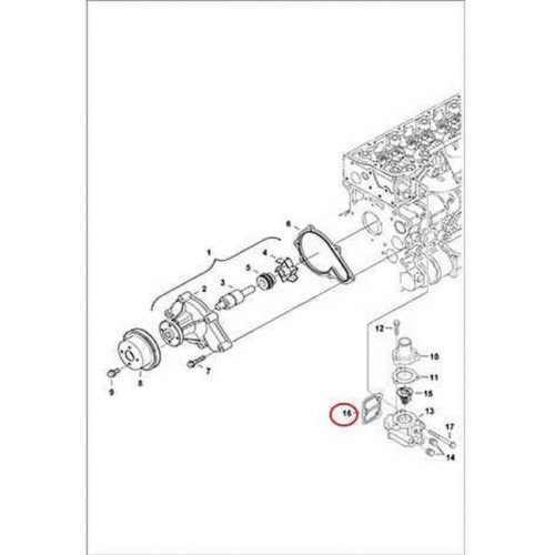 7000741 Прокладка корпуса термостата Bobcat