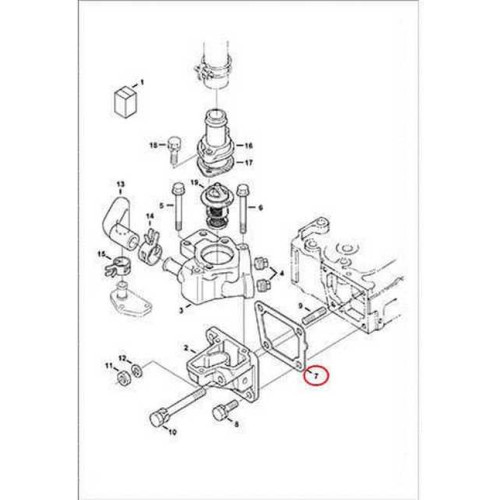 6666802 Прокладка корпусу термостату Bobcat