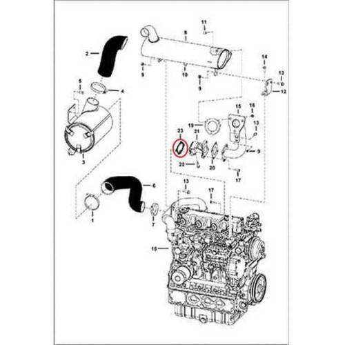6691588 Прокладка турбокомпресора Bobcat
