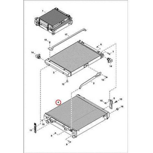 7025613 Радіатор водяний Bobcat
