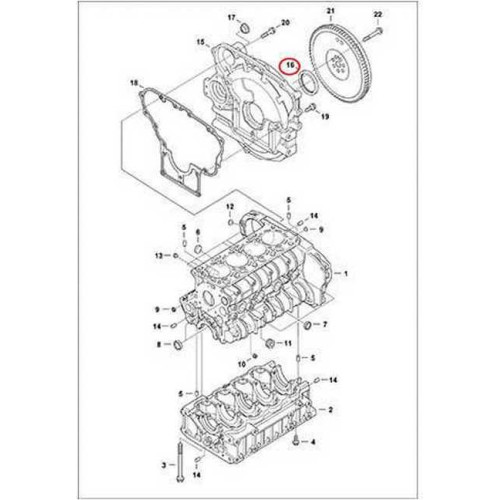 7000651 Сальник вала коленчатого задний Bobcat