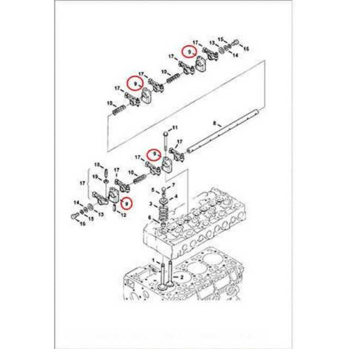 3974521 Стійка коромисла (з гвинтом та гайкою) Bobcat