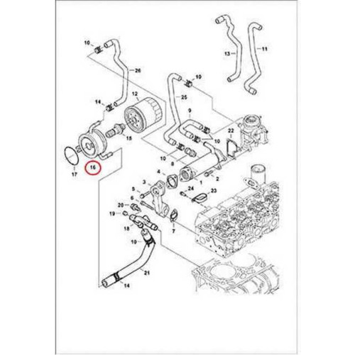 7008489 Теплообмінник фільтру масляного Bobcat
