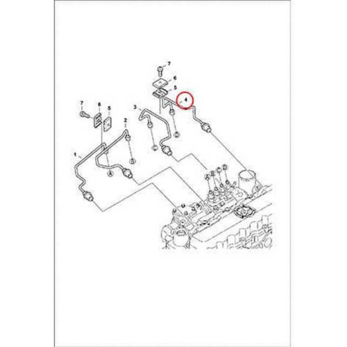 7008497 Трубка паливна високого тиску №4 Bobcat