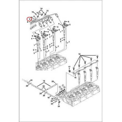 6698567 Трубка паливна високого тиску Bobcat