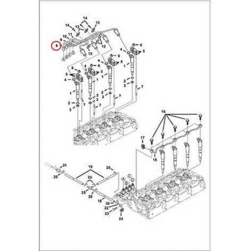 6698565 Трубка топливная высокого давления Bobcat